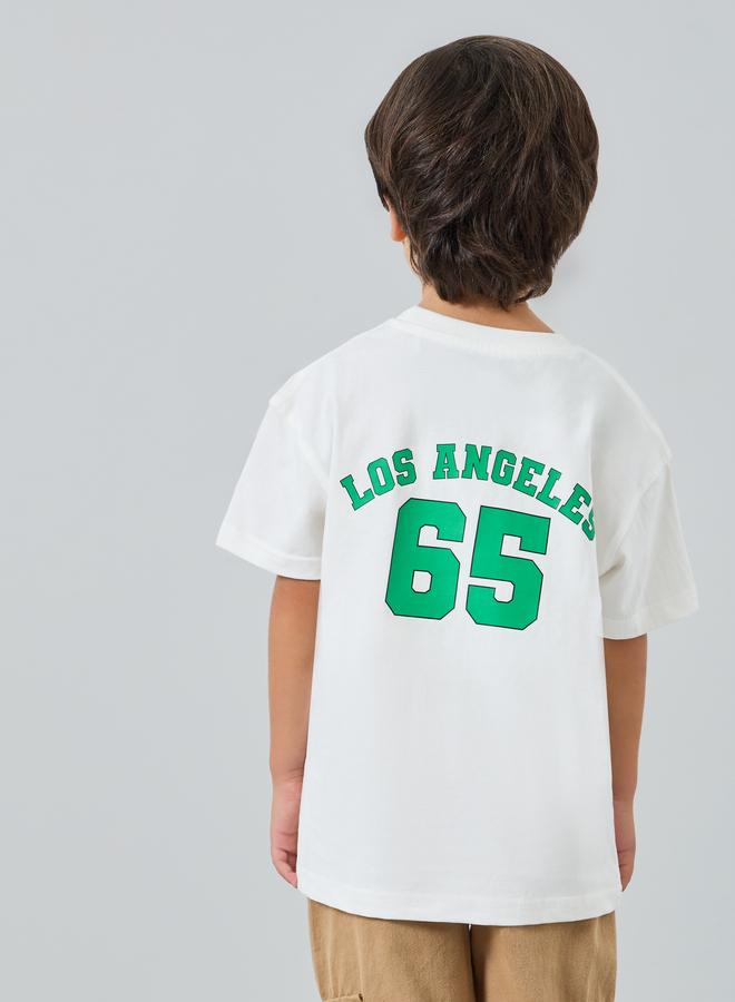 Styli Boys Off-White Graphic Print Oversized T-Shirt - Image 5